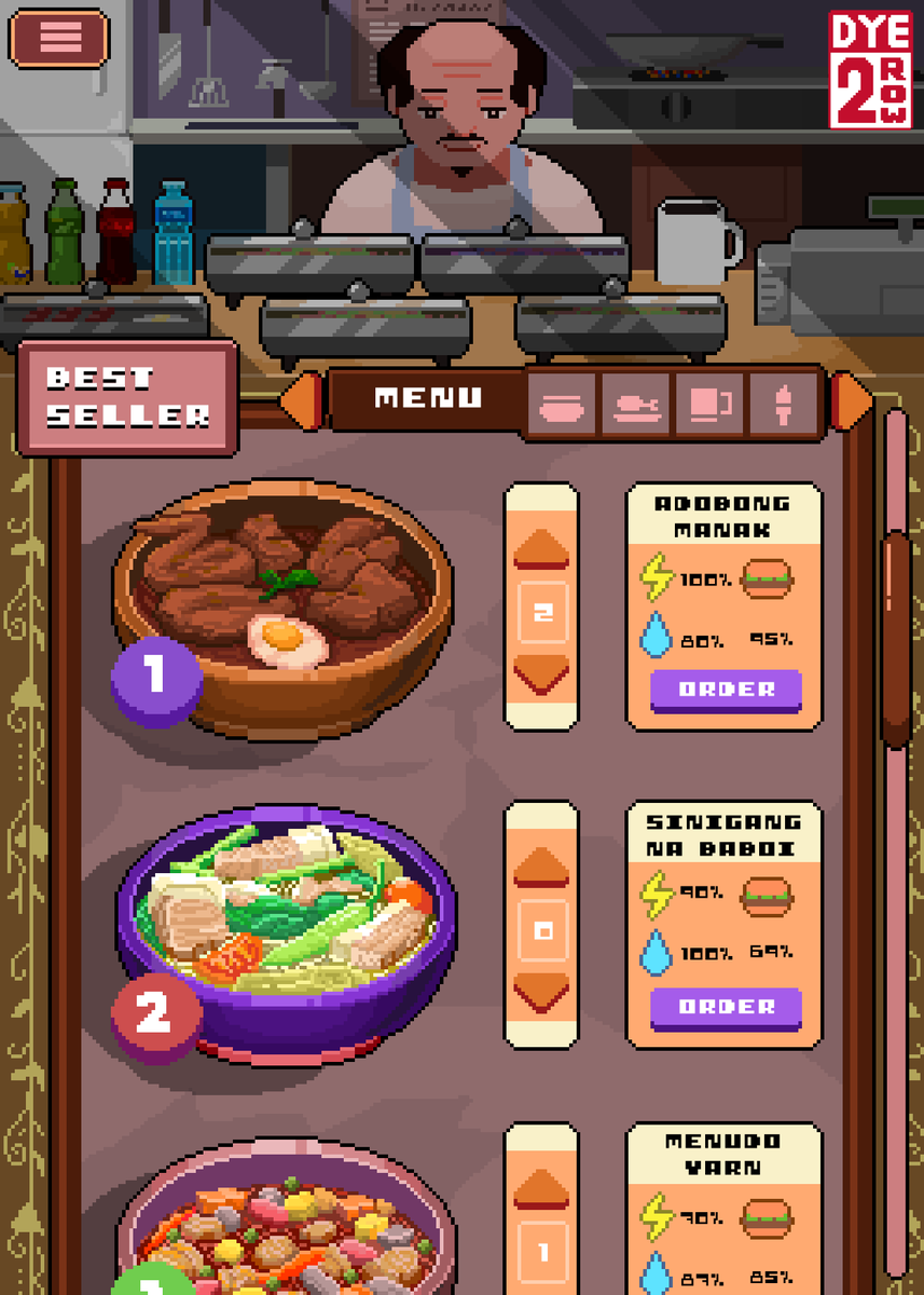 dyethrow's tweet photo. What would a "Karinderya Pixel Game" look like👀 
(Filipino Mini Restaurant) 🇵🇭
#pixelart https://t.co/aep0JJIE3U