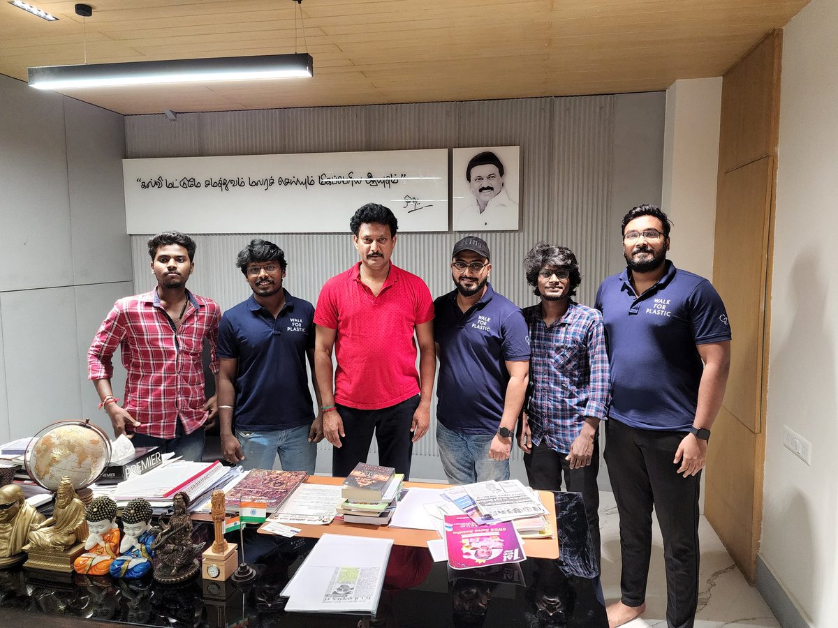 kinggowtham's tweet photo. #gratitude to #nature
@WalkForPlastic
On the journey to create sustainable Tamilnadu. Thank u @Anbil_Mahesh anna for the opportunity, had an amazing discussion and loved each minute.
இயற்கை துணை
#anbilmahesh #walkforplastic #dmk https://t.co/25Lkf2Vy04