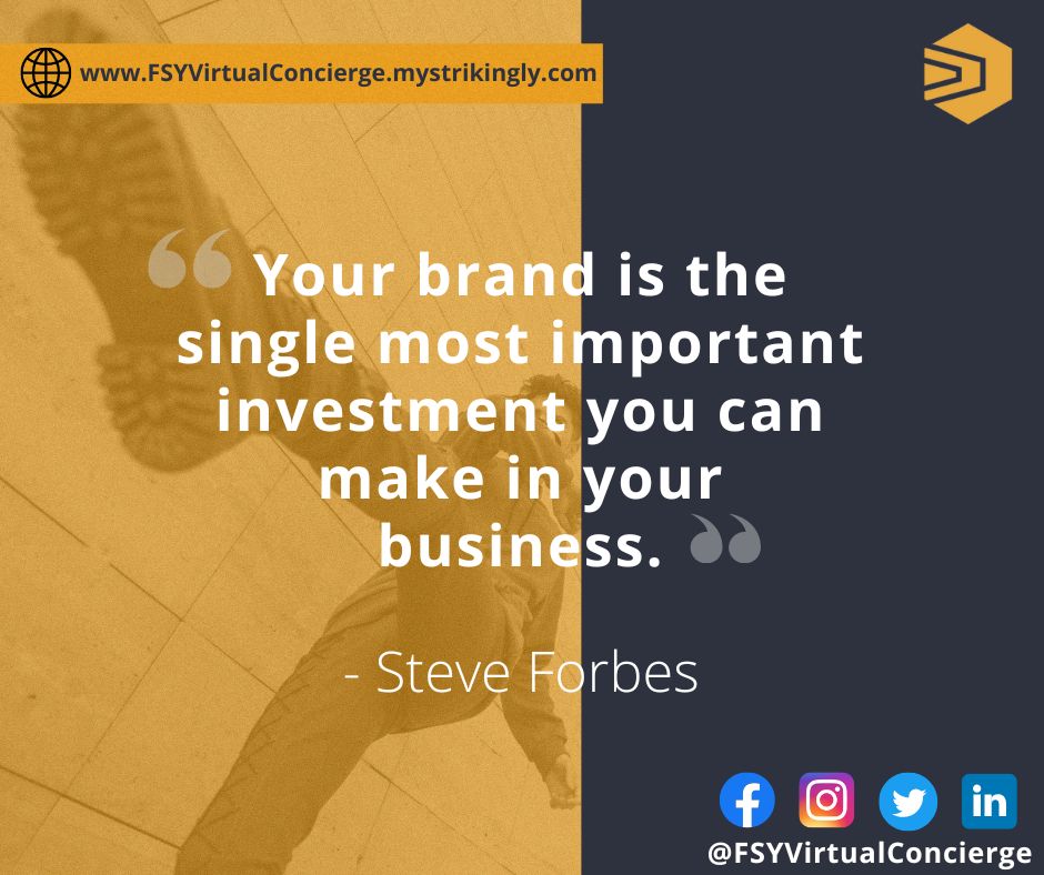 FSYVConcierge's tweet photo. If something contributes to how your customers perceive your organization, it’s likely a part of your brand.  📈 🎯  

#branding #buildingbrand #virtualassistant #brandawareness #virtualoutsource #socialmediamanagement #barndingtips #businessbrand  #FSYvirtualConcierge https://t.co/711j8pKSTE