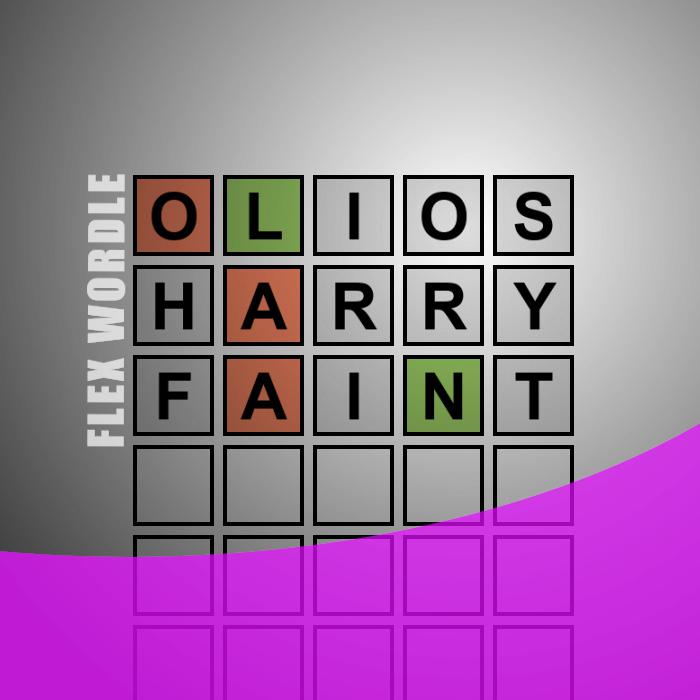 GBrainTeasers's tweet photo. Flex Wordle 39 - #OLIOS, #HARRY, #FAINT - Guess the #WORDLE in 3 tries - https://t.co/7XCVYy9rUL https://t.co/kaRLL4OC4y