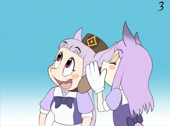 ト〇ジェリとかに時々あるメインキャラクター2人が協力して強敵を倒す話めっちゃ好きっていう落書き 