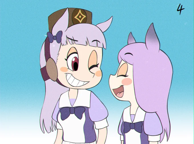ト〇ジェリとかに時々あるメインキャラクター2人が協力して強敵を倒す話めっちゃ好きっていう落書き 