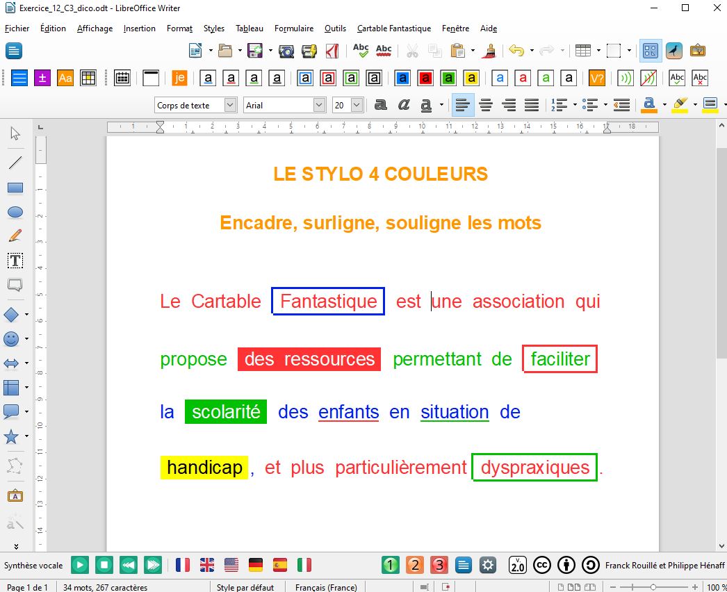 CFantastique's tweet photo. Connaissez-vous notre plug in adaptateur pour @LibreOffice ? toutes les fonctionnalités primaire et collège réunies, avec de nouvelles pour les adultes : adaptez vos contenus en quelques clics !  
▶️https://t.co/yMhbvD5JQN #Adaptation #dyspraxie https://t.co/GwpGl62aHx
