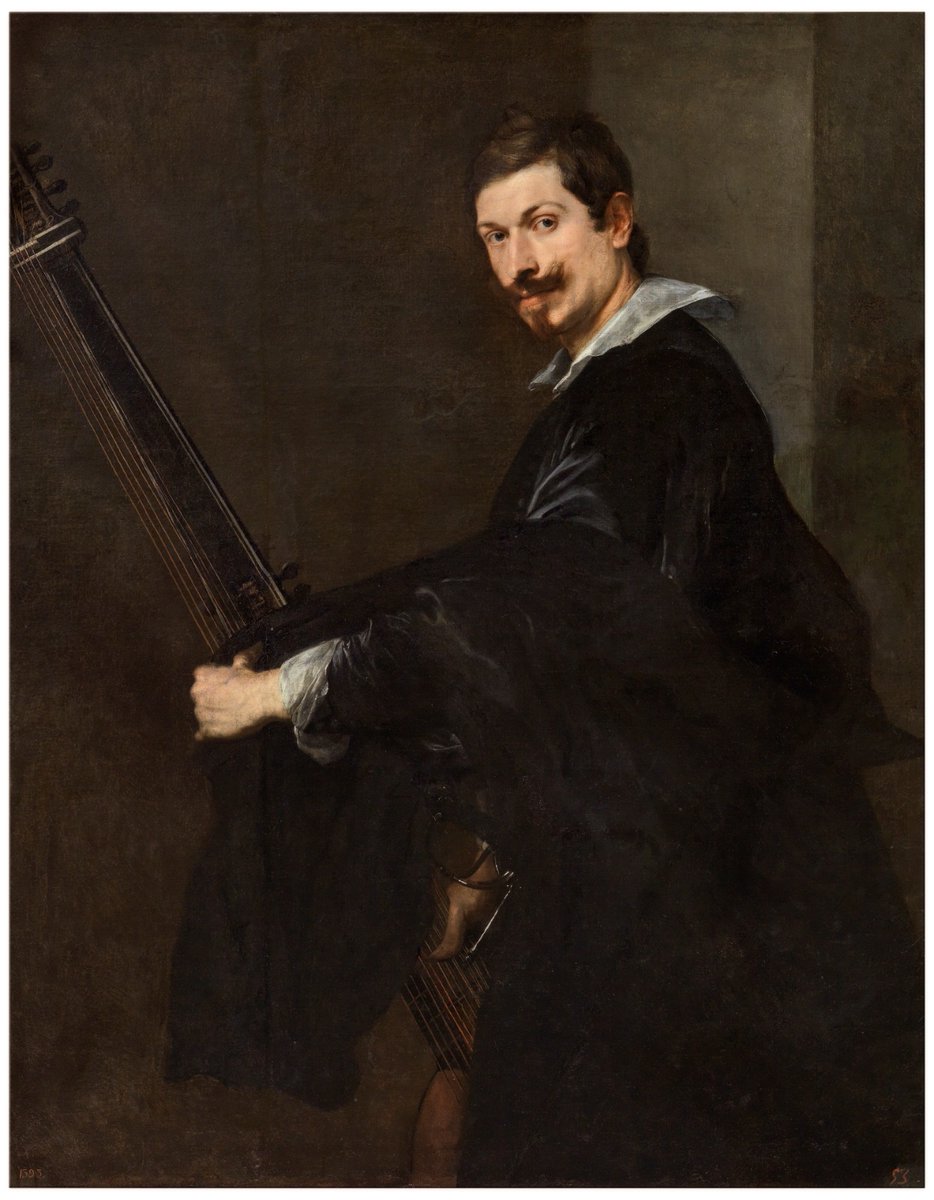 Emocionaelarte's tweet photo. Si fueses el #Hombreconlaúd, dime en un aparte si #VanDyck logró #EmocionArte. Si acertó con la ‘pose armoniosa’, la ‘composición dinámica’, el ‘aire casual’. Si supo captar ese tono refinado y culto que denotan tus ‘manos expertas’, tu mirada ‘inteligente y sagaz’ @museodelprado https://t.co/WBJgbGWaO4