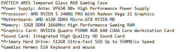 daimze_'s tweet photo. Hey guys. A mate of mine is selling his PC (specs in the photos). He is asking for R12 000, but he is negotiable. Lemme know if you know anyone who may be interested. Thanks 😁 https://t.co/uLbVunQrtQ