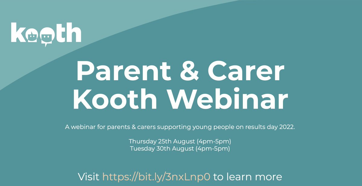 We are running a Results Day webinar for parents/carers across the North this evening who want to know a little more about #Kooth and how it can be used to support their children's #EmotionalWellbeing.

Sign up here 👇
bit.ly/3nxLnp0

#ResultsDay #ResultsDay2022