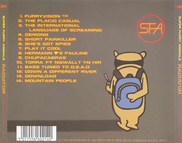 Britpopmemories's tweet photo. Happy 25th anniversary to the incredible second album by Super Furry Animals "Radiator".

What's your favourite track from the album? https://t.co/yh7FGRGUDL