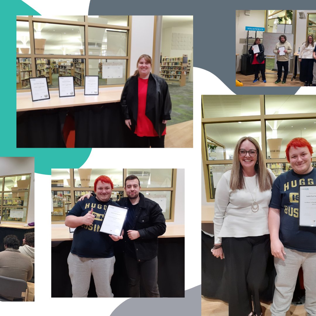 lifeskillsvic's tweet image. Yesterday we celebrated the graduation of our Certificate I in Transition Education class at #MillParkLibrary! These students put in a lot of hard work and dedication to get here, &amp;amp; we’re all incredibly proud of all of them! #nationalskillsweek #GoBeyondYourImagination #VET