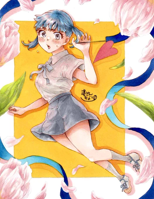 〜お知らせ〜8月30日(火)20:00〜BOOTHにて3点、原画販売をしたいと思います!良かったらよろしくお願いします 
