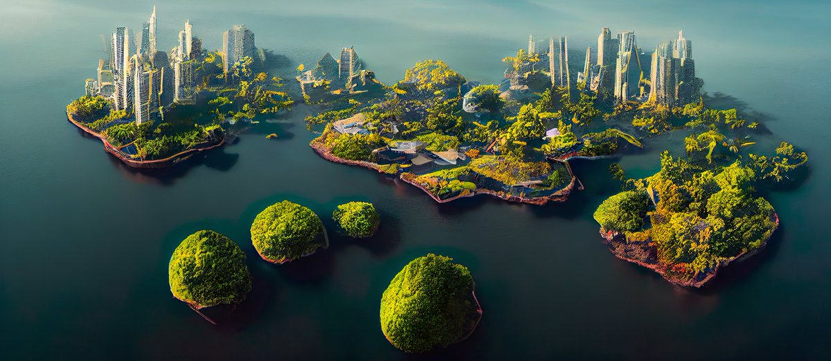 PinkysMusing's tweet photo. A world that chose to use #blockchain and #nfts the right way instead of free mint rug flippin' shit.

===============================
#aiart #AiArtwork #aiartcommunity #nature #avatar #solarpunk #biomicry #architecture #cc0 #publicdomain #wallpaper #UnrealEngine5 https://t.co/d75qhoGRLy