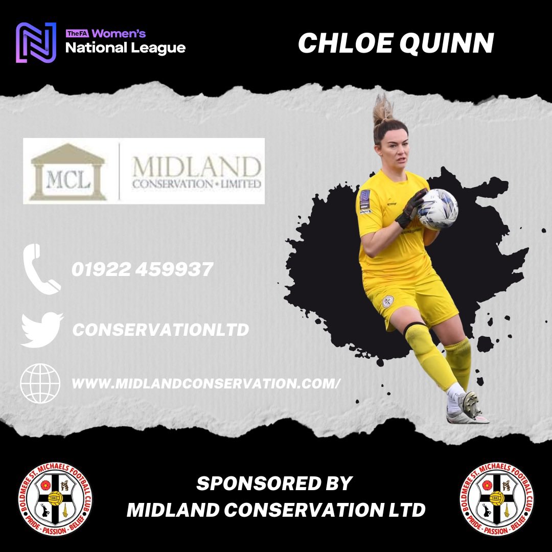 Boldmere_WFC's tweet photo. Congratulations to @ChloeQuinn82 who was awarded OPOTM from our opening game last Sunday. 

Chloe has been sponsored by @ConservationLtd for the 22-23 season. Thank you so much for your support! 🙌 https://t.co/egn8iOSkM9