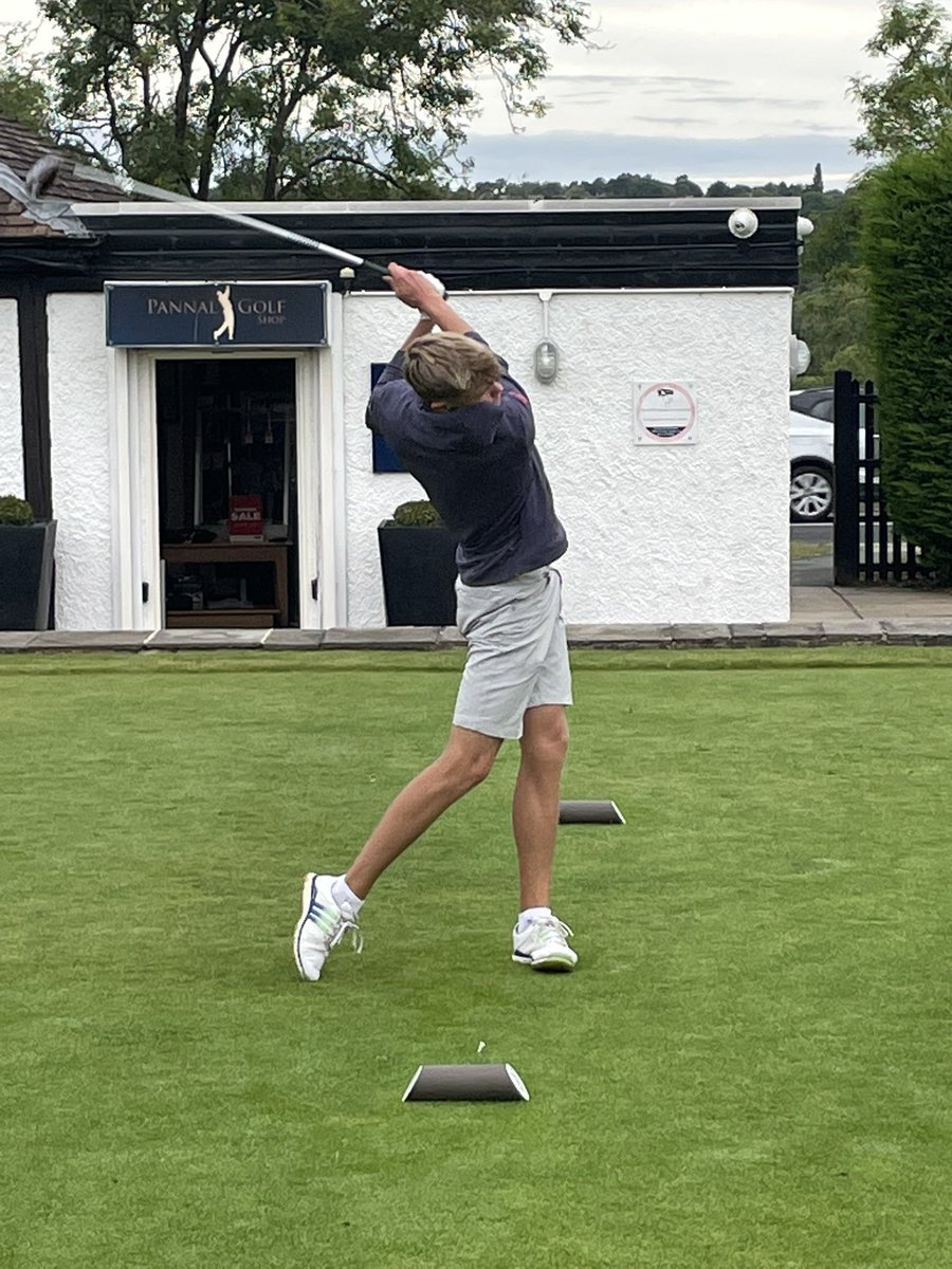 The Harrogate Union’s James Matthews getting the Junior YIDU Strokeplay Championships underway at Pannal GC. Good luck to all the players.