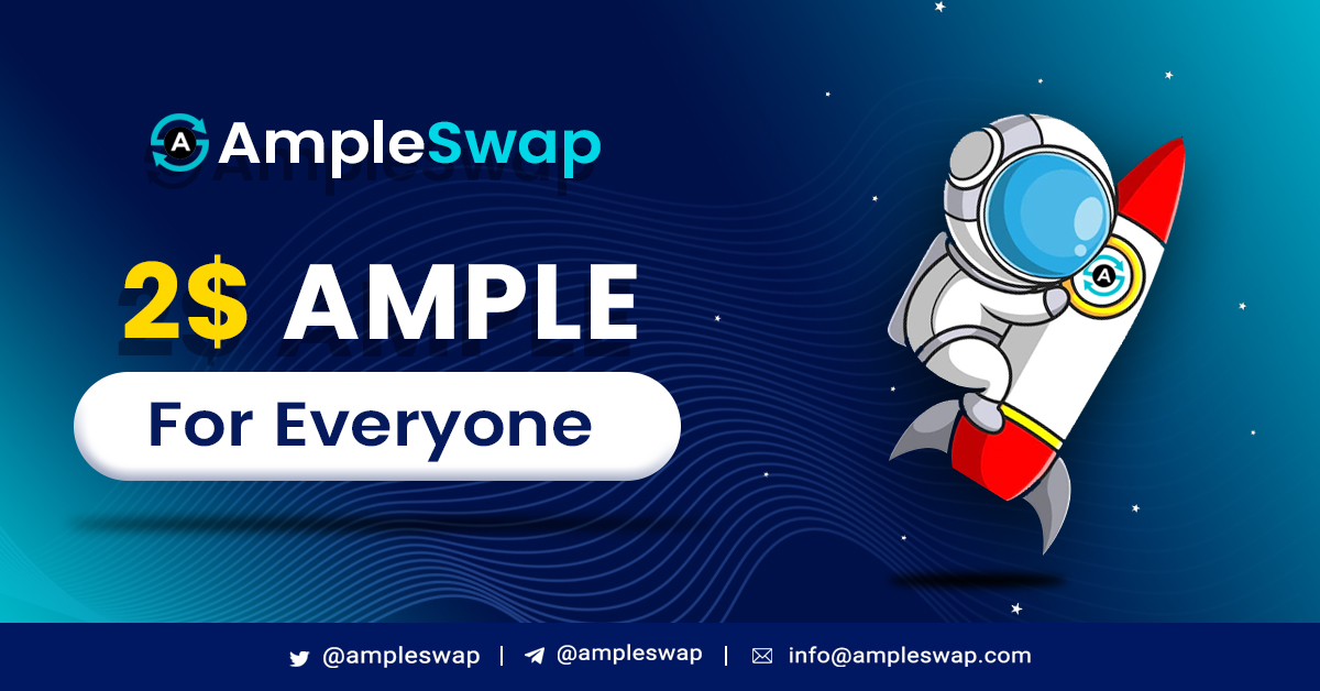 $2 for Everyone
1. Who trade min 5$ AMPLE on AmpleSwap.com
2. Retweet and Tag this post
3. Comment your BEP20 Address
(25 Aug to 3 Sep 2022 UTC) distribution  4th onwards 
#AmpleSwap #Bitcoin #BNBChain #BSC #Giveaway #Airdrop #CryptoNews #Crypto