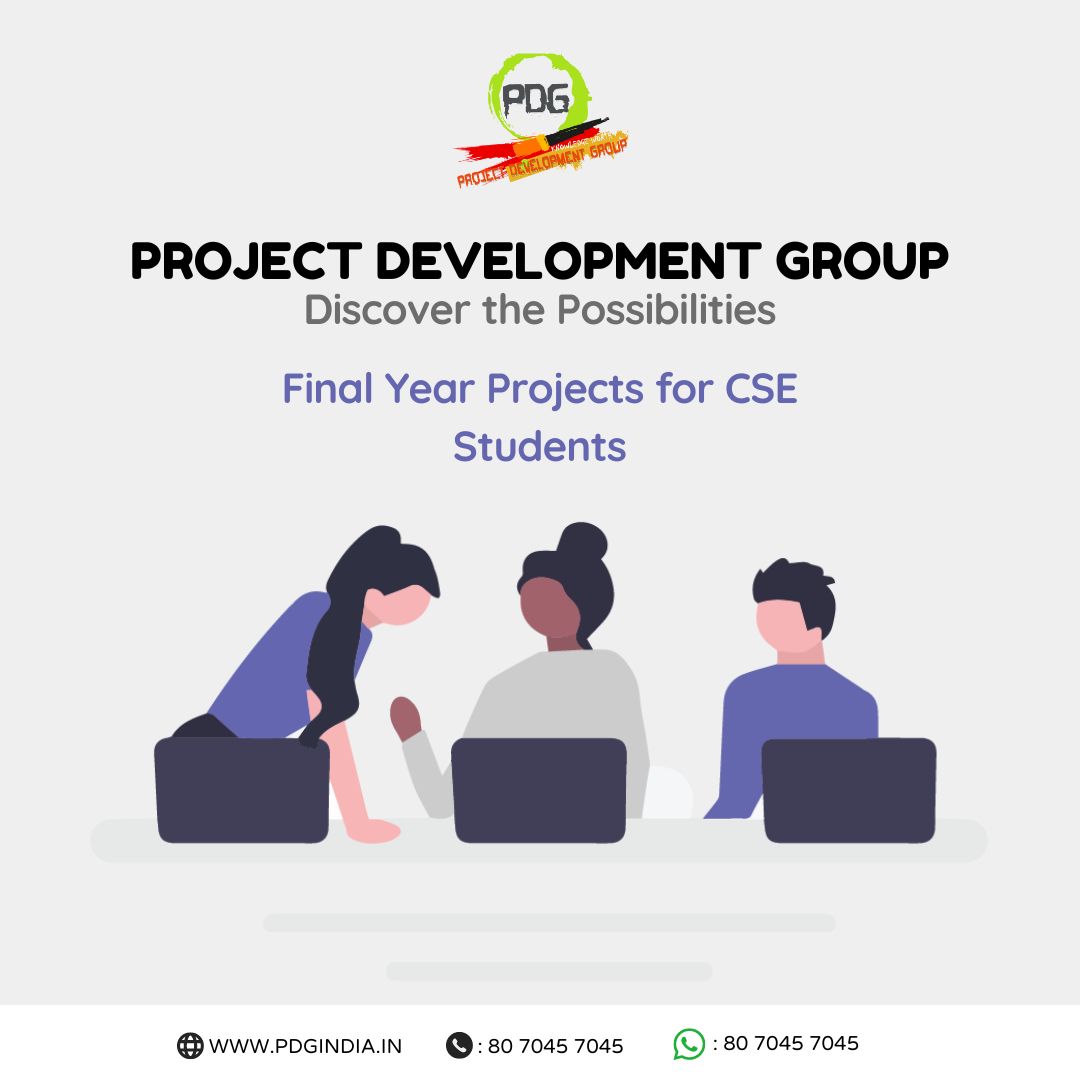 pdgindia2009's tweet image. " Final Year Projects for CSE Students "
Contact Us – 8070457045
pdgindia.in
#CSE #artificialintelligenceprojectdevelopment #Computerscience #project #BE #ME #computerandITprojectdevelopment #IEEE #projectsdevelopment #projectdevelopment #softwareprojectdevelopment