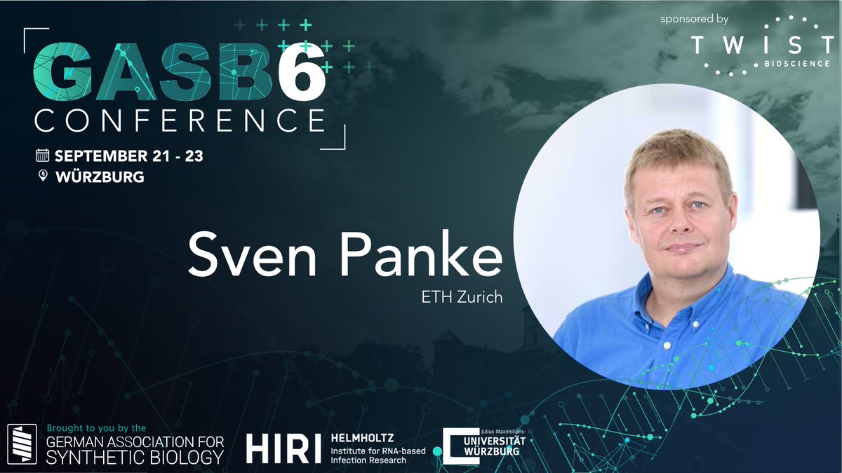 gasb_synbio's tweet photo. Please RT:

The next speaker we would like to introduce is Sven Panke (@BPL_ethz) from @ETH. Join us at #GASB6 in Würzburg for his talk about the latest progress in engineering #biological systems for novel applications. 

Register: https://t.co/MfeaywIY9u

#SynBio #BioSystems https://t.co/bEauaVnQz3