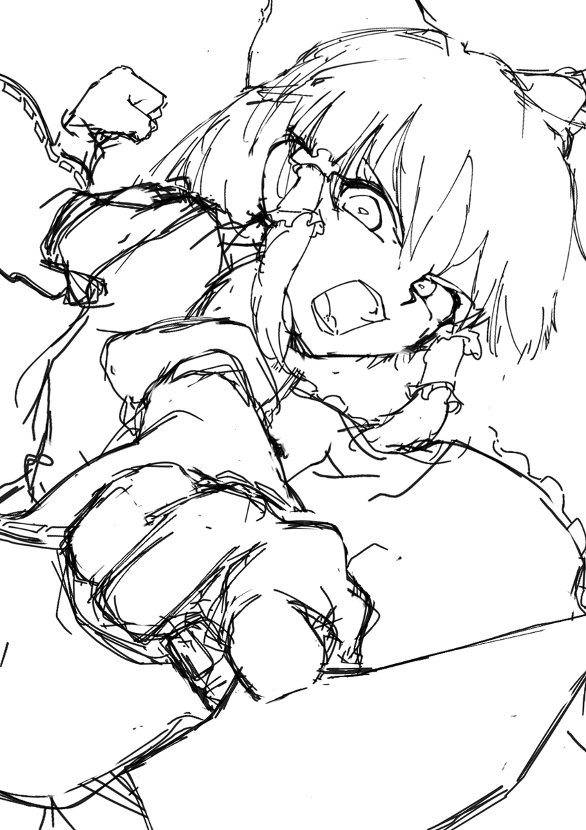こーんなのを描いてみようかと思ってます〜

動きのある絵を描きたい… 