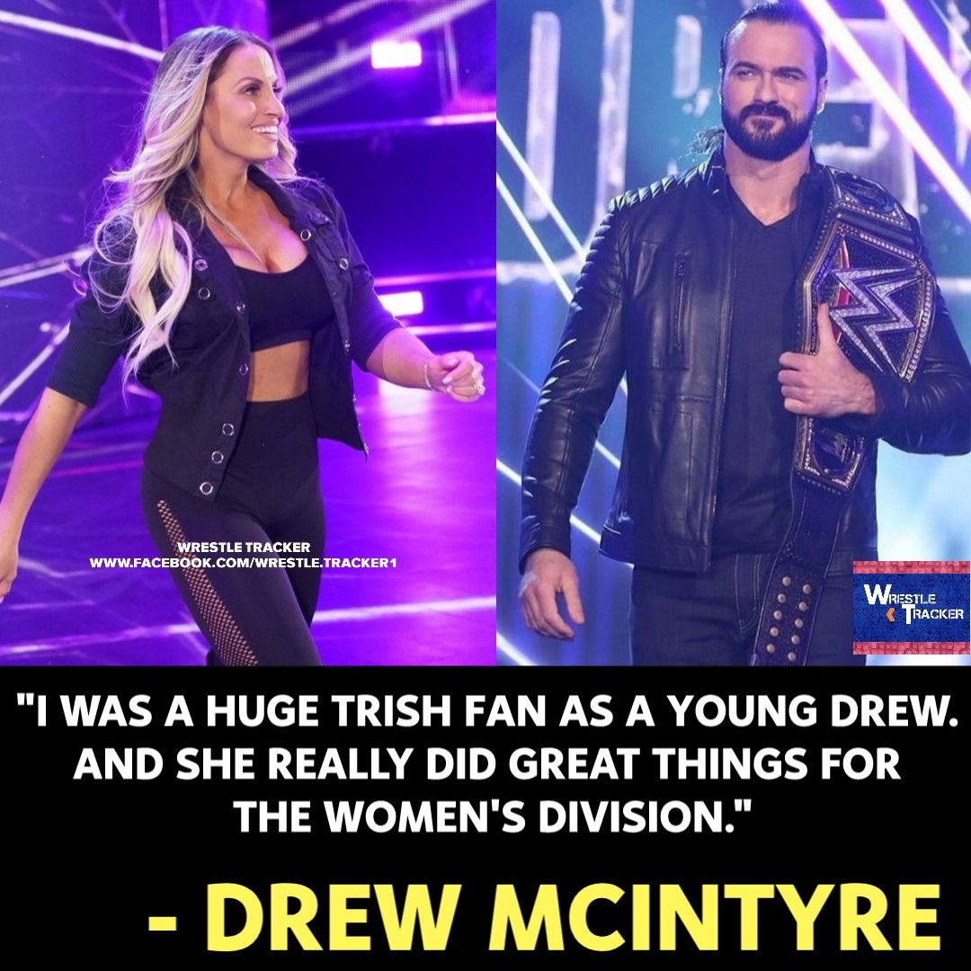 RT @wrestletracker1: Drew McIntyre was a big fan of Trish Stratus!

#WWERAW #WWE https://t.co/H4atBto93O