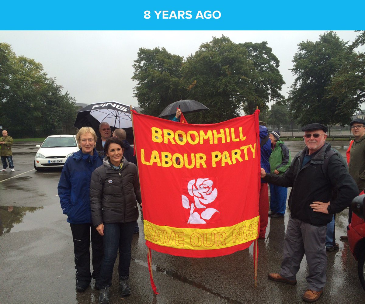 Can’t believe this was 8 years ago ! It’s was a very very wet bank holiday weekend , but it didn’t stop activists from @LabourBroomhill attending the peoples March for the NHS @CenSheffLab #sheffield