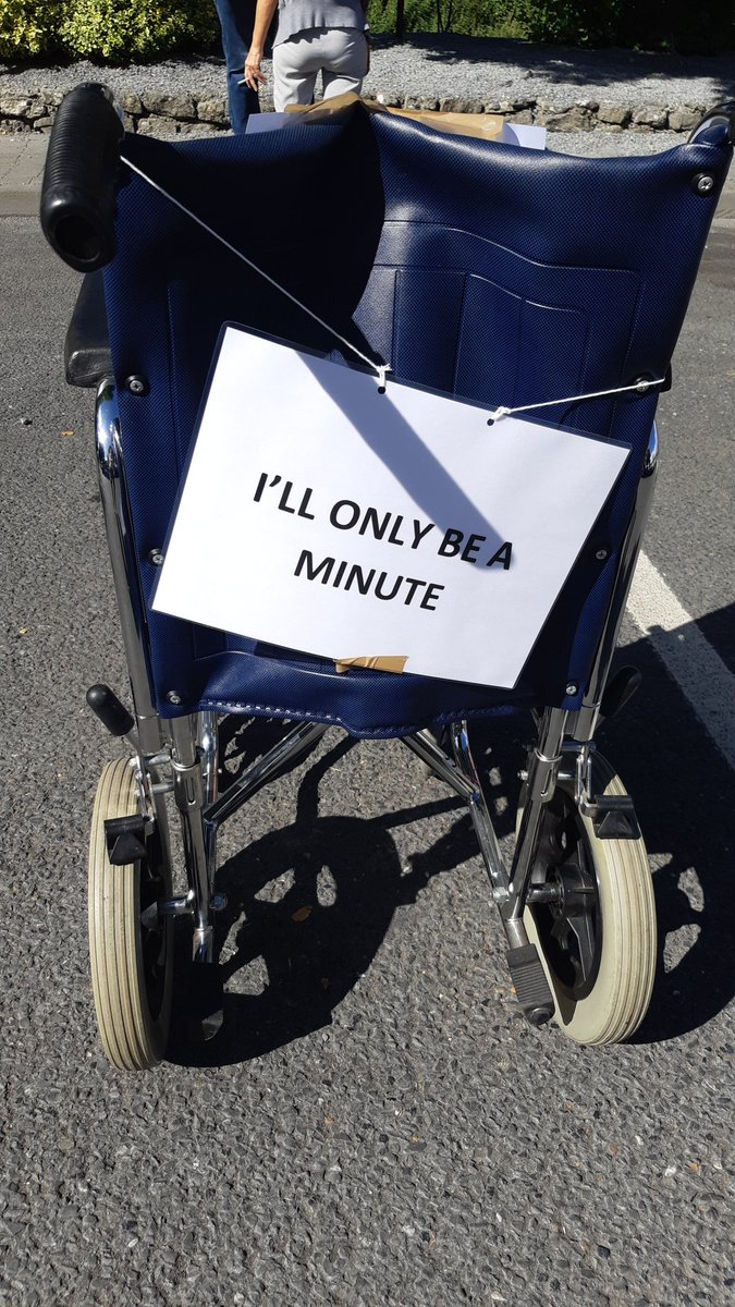 tippishealthy's tweet photo. #backin5 campaign taking place in chair today to raise awareness of abuse of disabled car park spaces final day take place tomorrow in Tipperary Town https://t.co/yhsfApaike