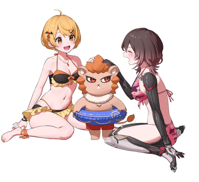 海に行く準備!#メルArt #ロボ子Art #アポレオン 