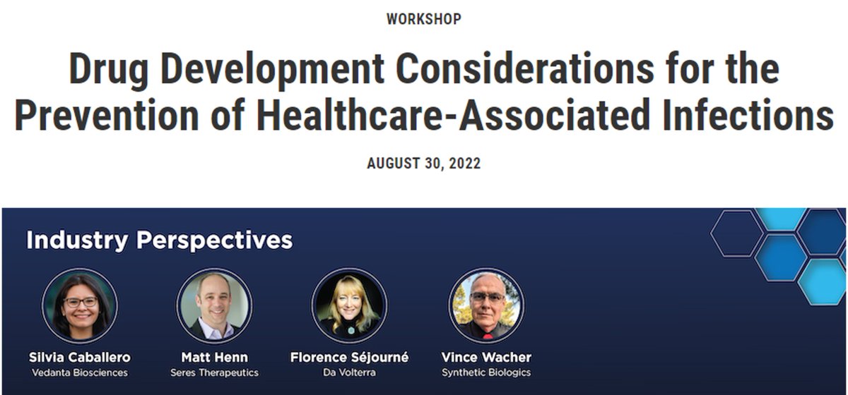 [Webinar]: Designing a clinical study? On 30 August, the CDC &amp; FDA are sponsoring a free workshop on "Drug Development Considerations for the Prevention of Healthcare-Associated Infections" <a href="/DaVolterra/">Da Volterra</a> will provide a biotech perspective. Info &amp; Register: bit.ly/3TpBQP