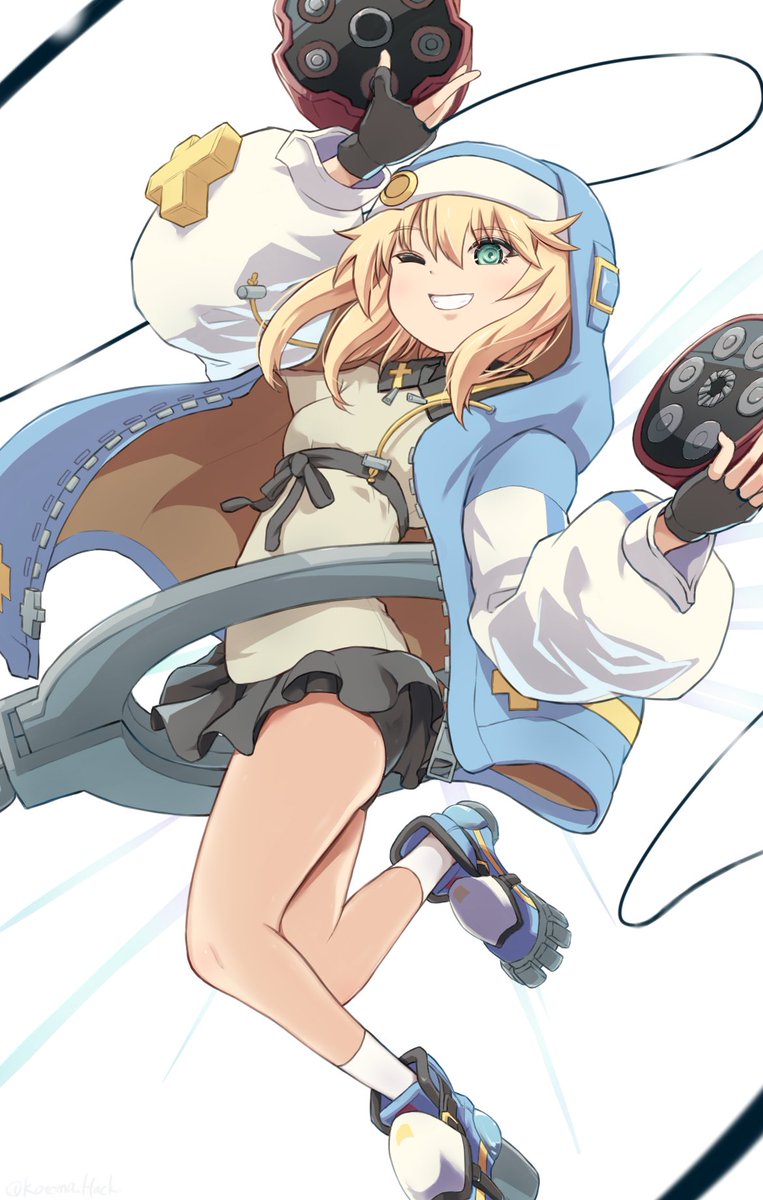 bridget (guilty gear) yo-yo 1boy male focus fingerless gloves blonde hair gloves otoko no ko  illustration images