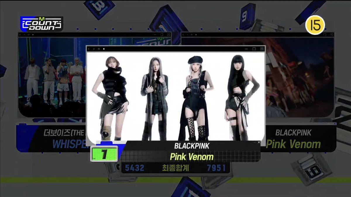 DCblackpink's tweet photo. BLACKPINK - 'Pink Venom' 
엠카운트다운 1위 달성🎉🎉🎉🎉

@BLACKPINK #BLACKPINK
#블랙핑크 #PINKVENOM https://t.co/QuYK6sWtTg