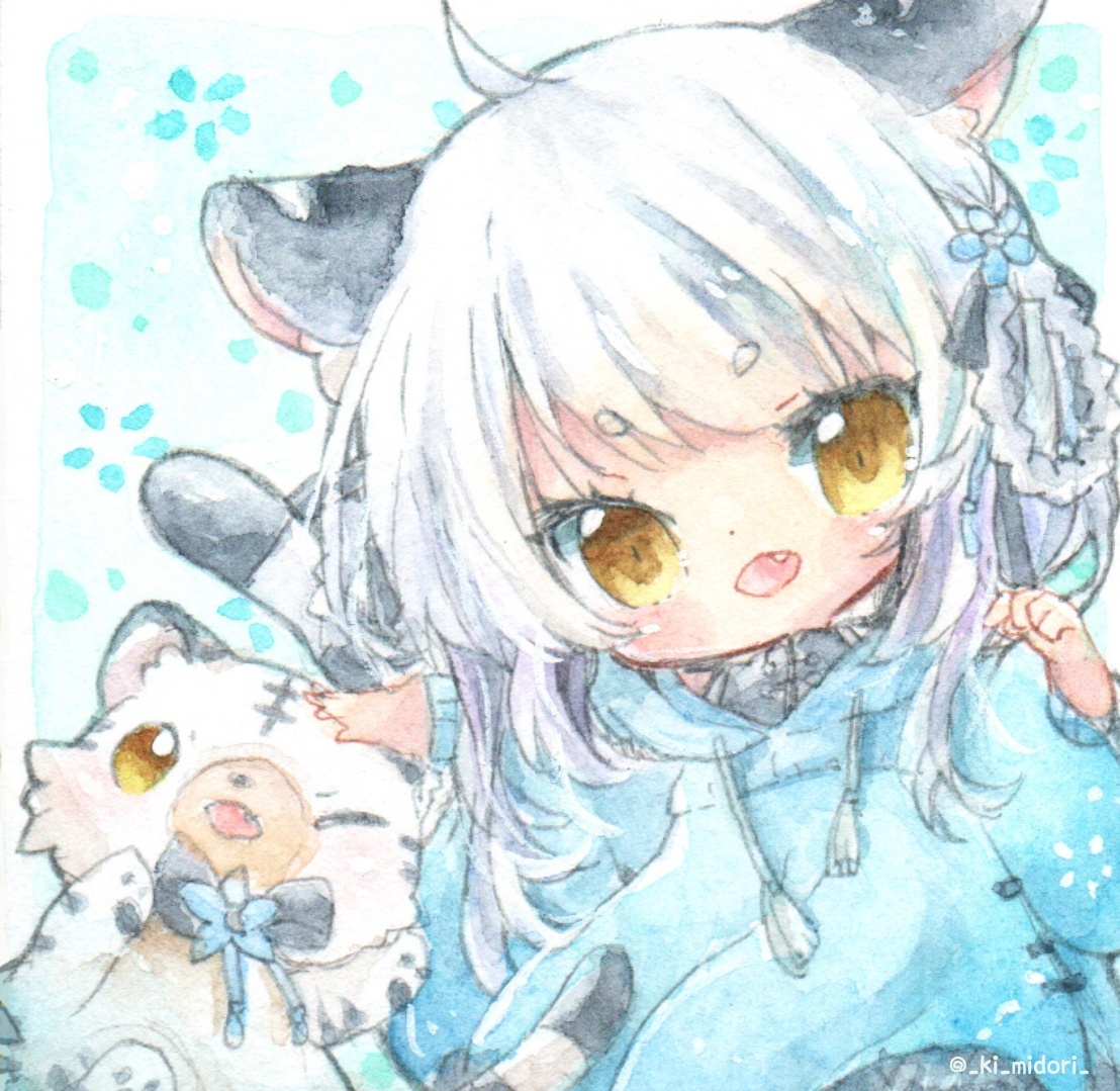 「白虎ちゃん。 」|きい(きみどり)のイラスト