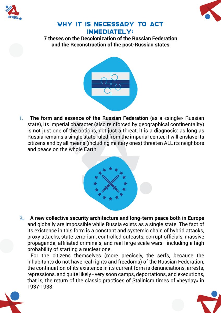 freenationsrf's tweet photo. Why it is necessary to act #immediately: 7 theses on the #Decolonization of the #Russian #Federation and the #Reconstruction of the #PostRussian #States https://t.co/LxZcYD4ecY