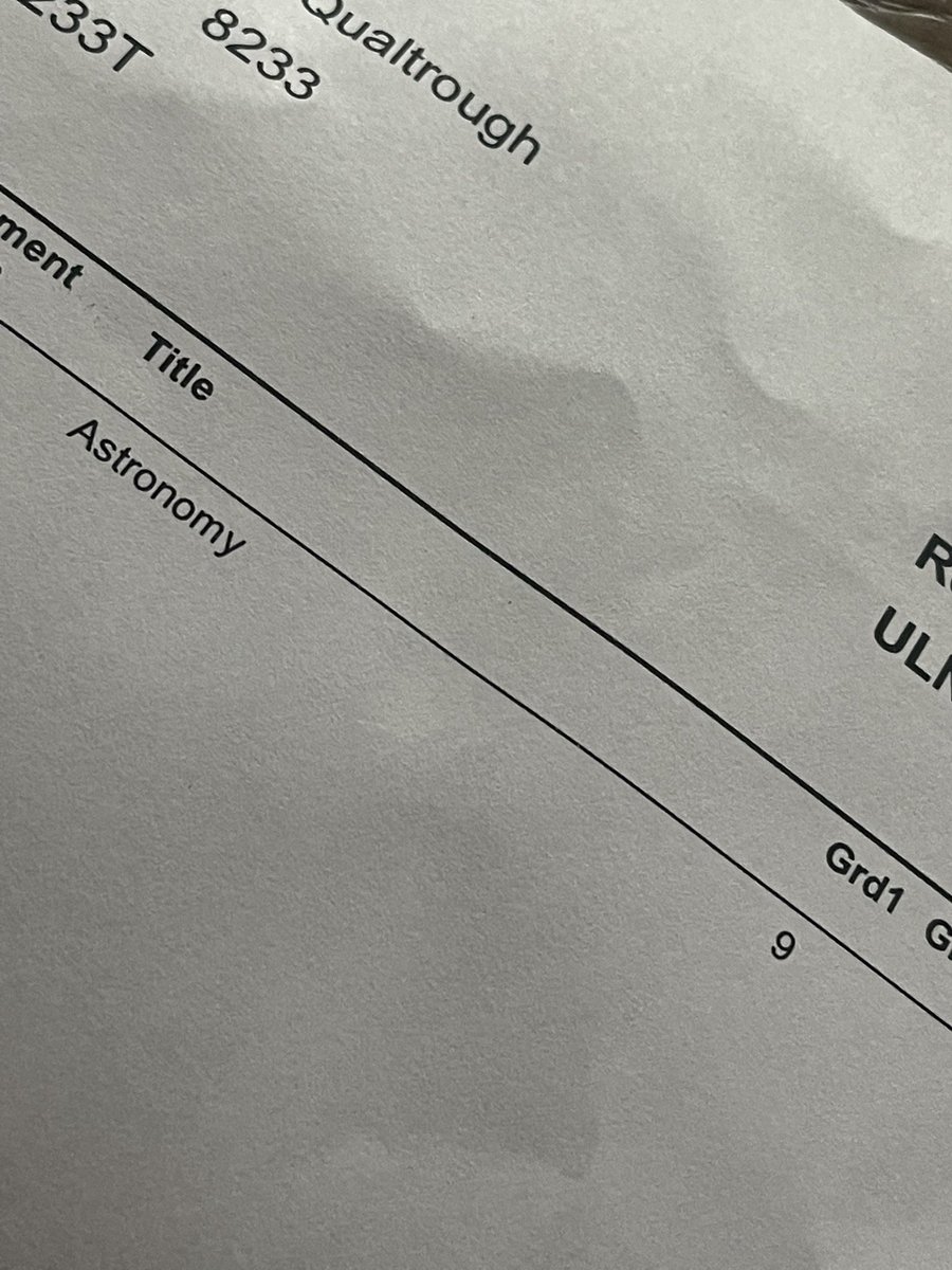 Huge thanks to the <a href="/RoyalAstroSoc/">Royal Astronomical Society</a> for 2 years of the very best tuition and support and helping me sit my GCSE Astronomy exam a year early. Awarded a Grade 9! Moving on to study AstroPhysics… and playing my Golf.🏌️‍♂️Top thanks also to <a href="/qegs_horncastle/">QEGS, Horncastle</a> 👍