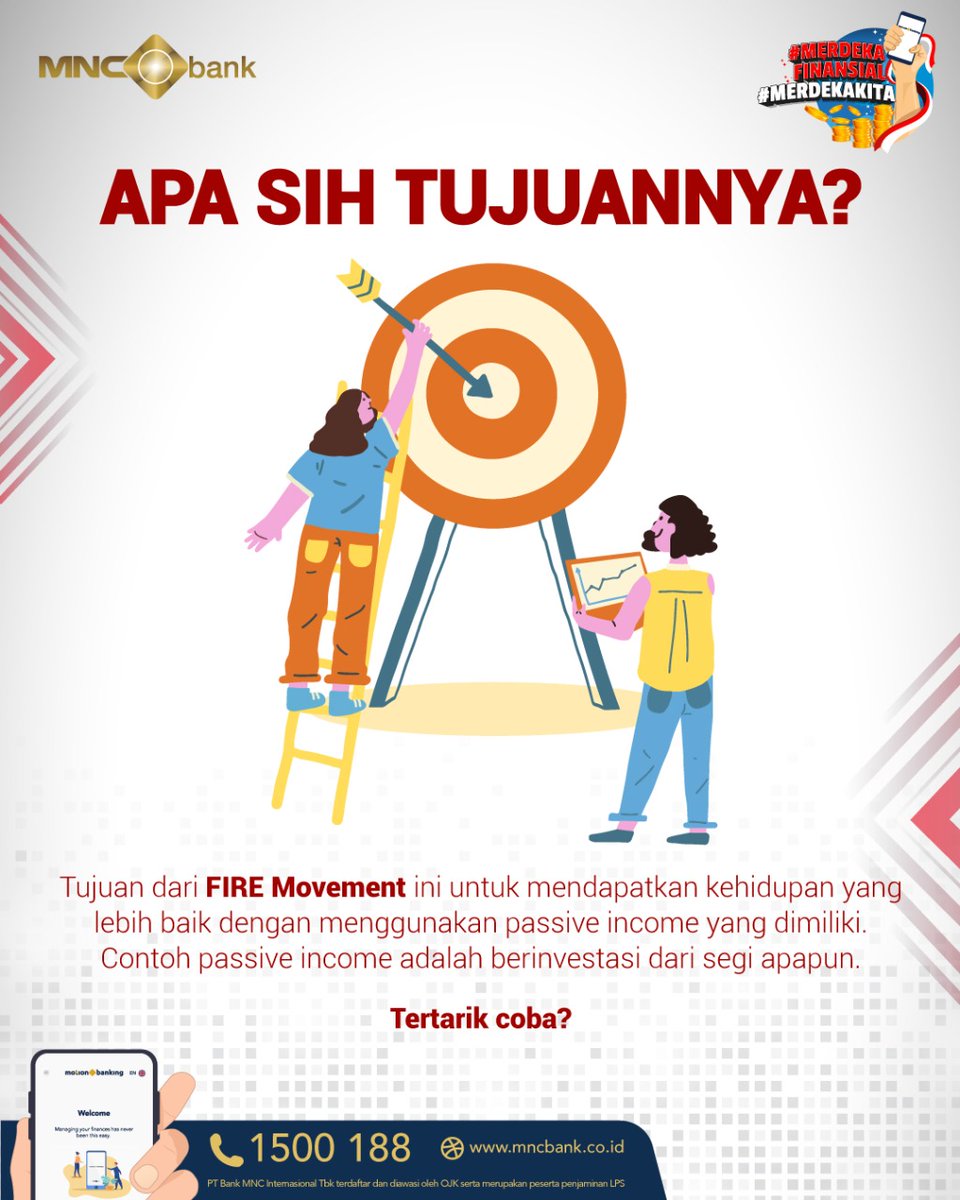 okezonenews's tweet photo. PINGIN PENSIUN MUDA?

Mungkin gerakan kebebasan finansial satu ini cocok buat kamu.

Yuk simak bareng!

☎️ 1500188 | https://t.co/MPVWD18Pj0

#MNCBank #trulyyou #MerdekaFinansial #MerdekaKita https://t.co/uZkS9j2FYk