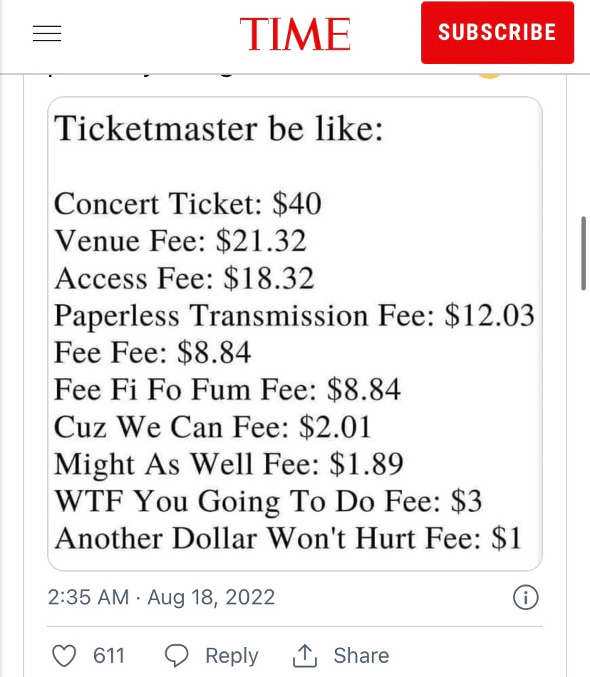 The events industry urgently needs disruptive solutions! Why? Take a look at the latest Times article “Why Everyone’s Mad at Ticketmaster Right Now”: lnkd.in/dETD2S9M

If you’re against this as much as we are, take a look into the ticketing solution we provide at Eventual.