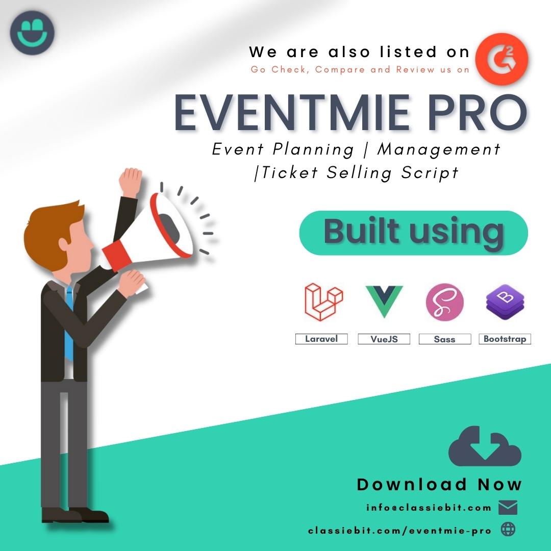 classiebit's tweet photo. Eventmie Pro - powerful online event management software is now listed on the G2.
Go check, compare and review us on G2.
🌐https://t.co/H9UTJSVE9D
📧info@classiebit.com
.
.
.
#eventmiepro #eventmanagement #eventplanning #eventbritealternative #g2dotcom #ticketingsoftware https://t.co/TZQempIrEZ