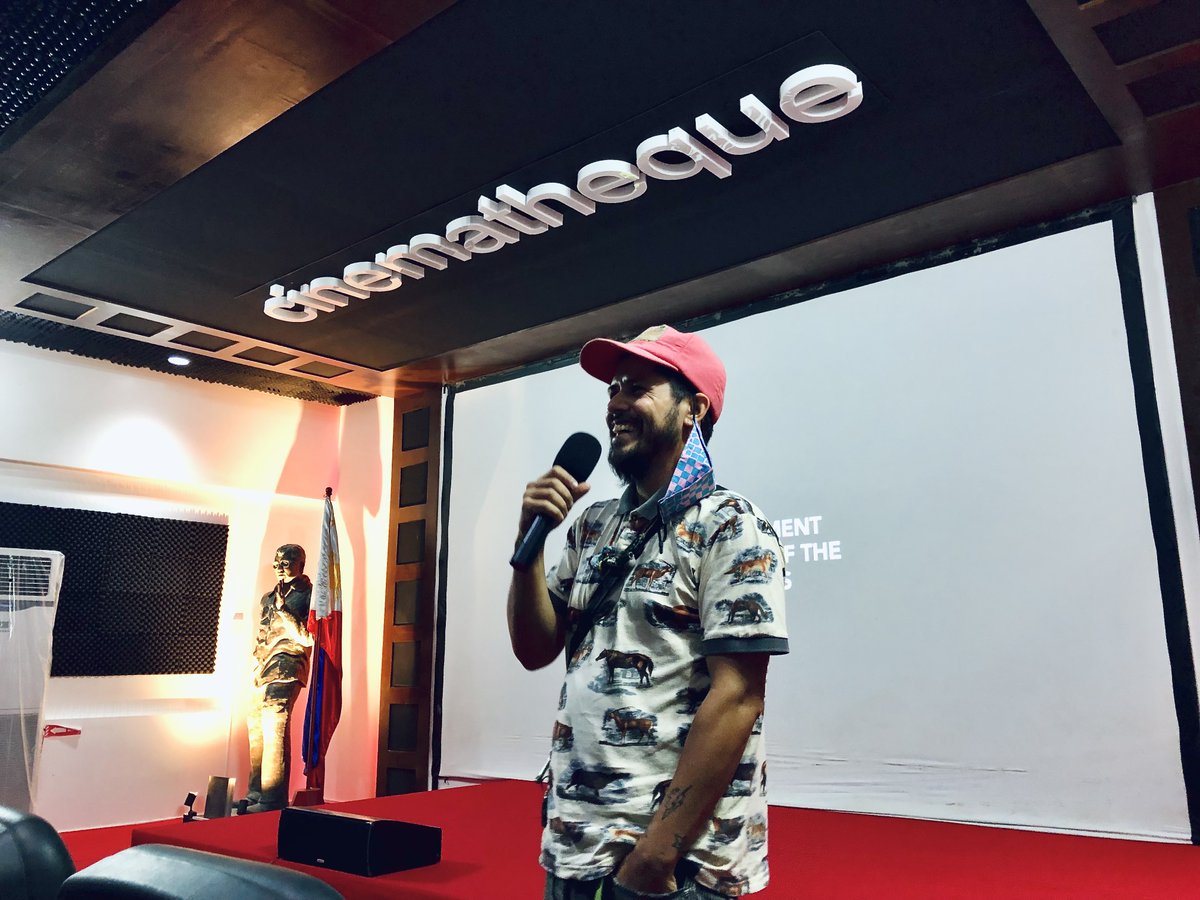 fdcpdavao's tweet photo. ATM: Kabunyan de Guia during his talkback session after the film screening of Kidlat Tahimik's film "Ang Lakaran ni Kabunyan: Kabunyan's Journey to Liwanag" at Cinematheque Centre Davao #TanawMindanaw @FDCPH #TeamFDCP https://t.co/CNxboho2XP