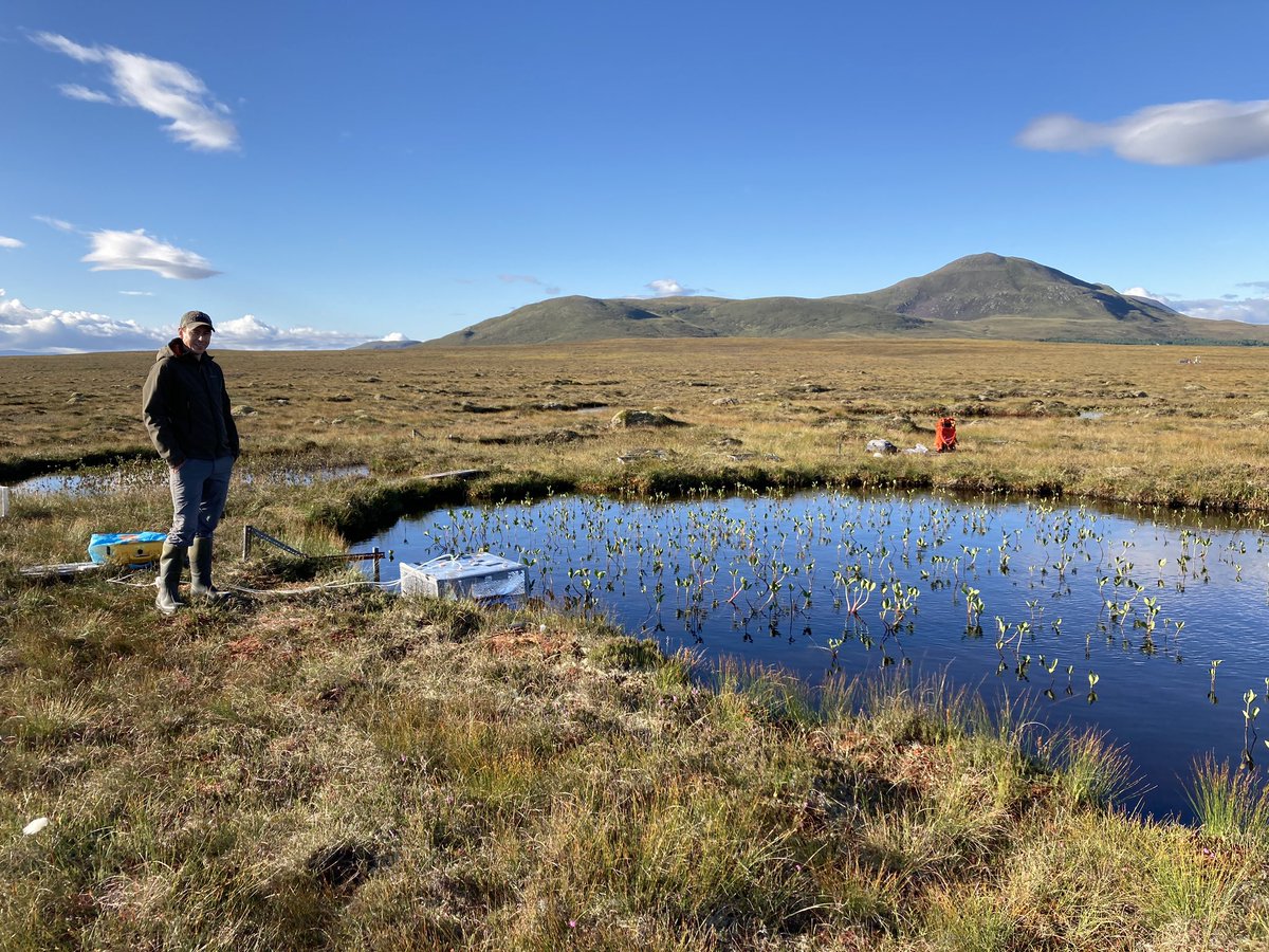 A stunning morning in the Flows for our final round of sampling to complete the 24 hour GHG measurements @ERI_UHI @UHI_Research @PeteOnPeat #FlowCountry #Peatland