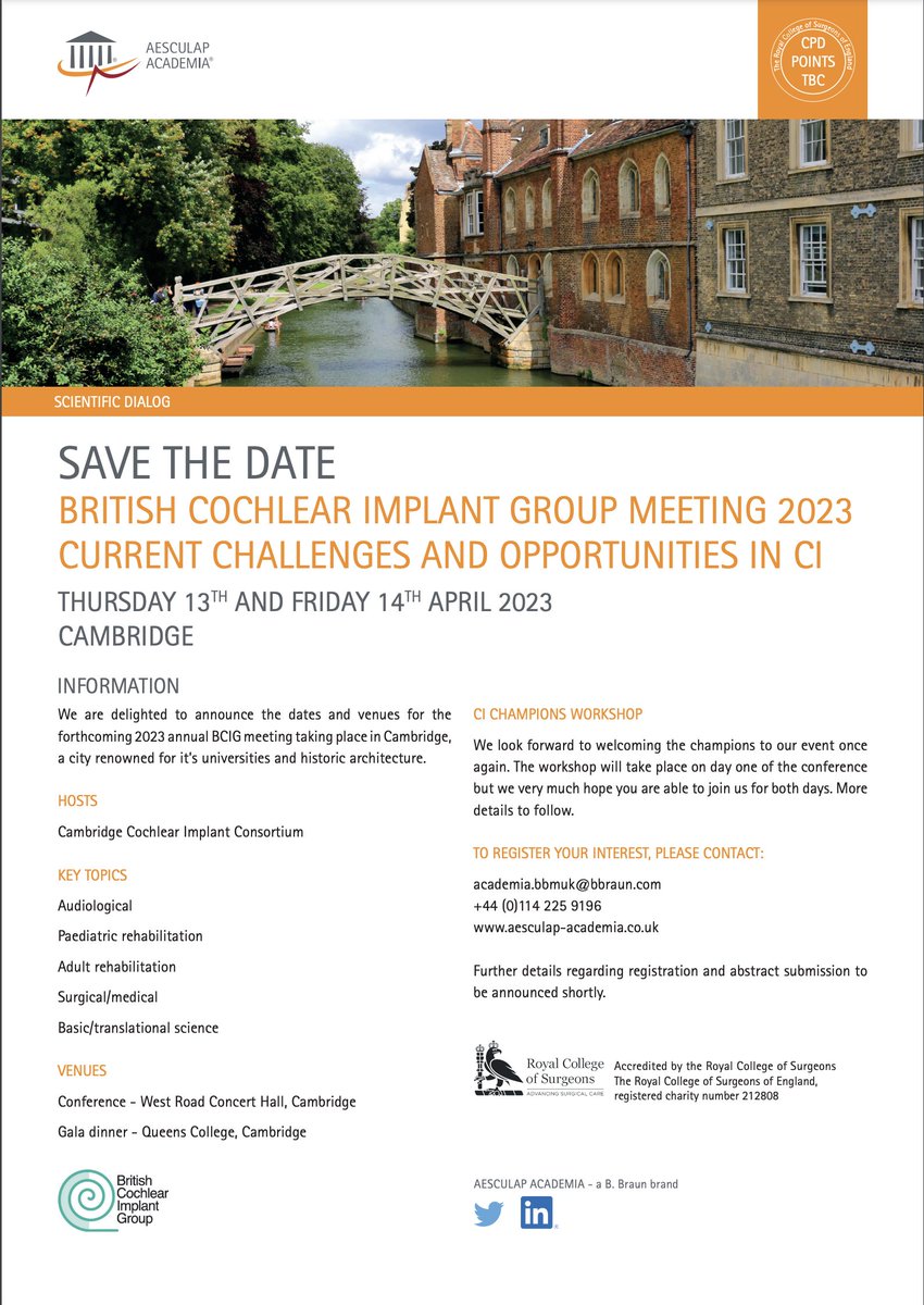 SAVE THE DATE!

BCIG 2023 Meeting
13-14 April 2023
Cambridge

@academia_uk <a href="/SENSElabCamb/">manohar bance</a>