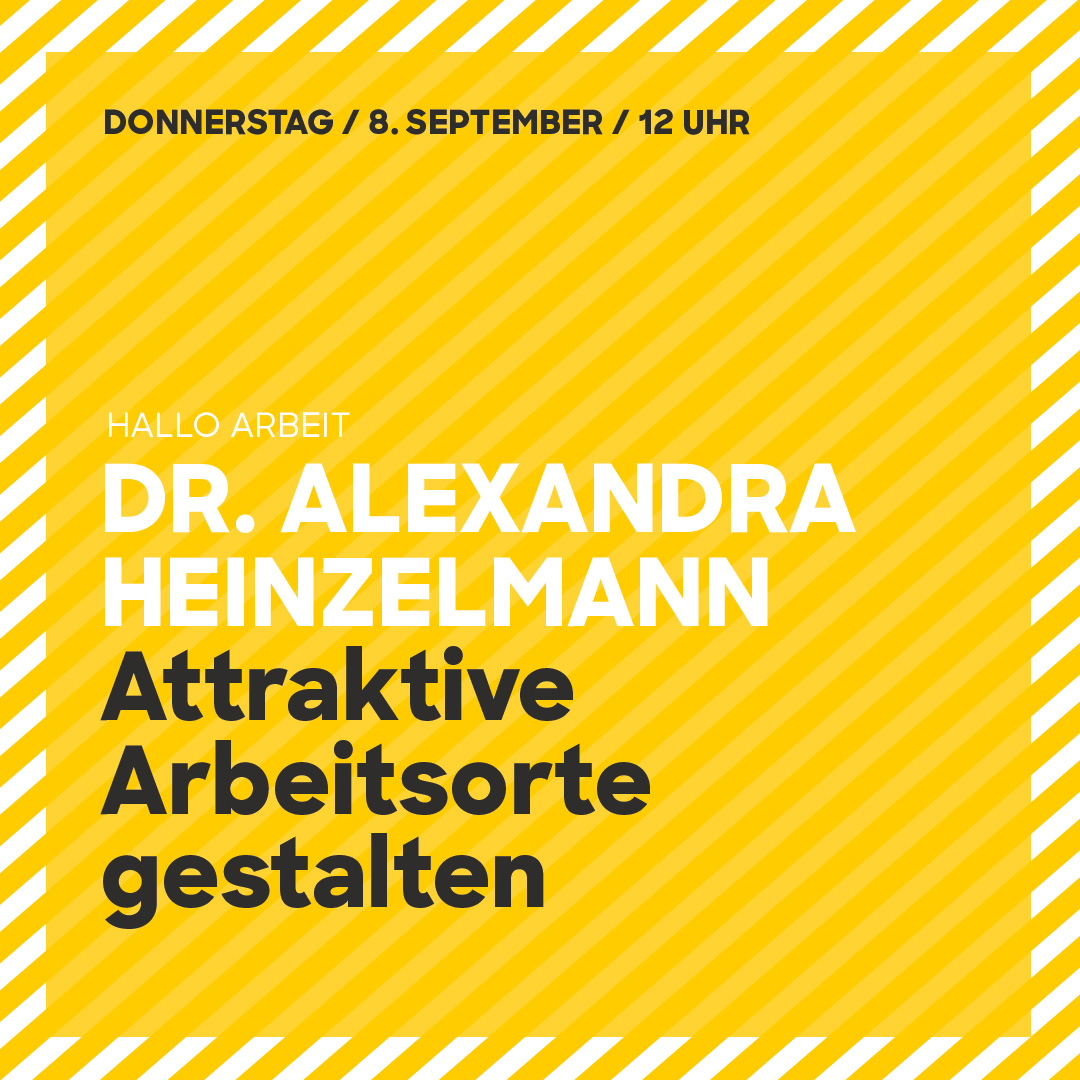 Attraktive Arbeitsorte zu gestalten ist unsere Leidenschaft. Dr. Alexandra Heinzelmann zeigt Dir anhand von Praxisbeispielen, wie die Arbeitgeberattraktivität gesteigert werden kann und liefert Antworten darauf, wie die Mitarbeitenden wieder gerne zurück ins Büro kommen. 😌