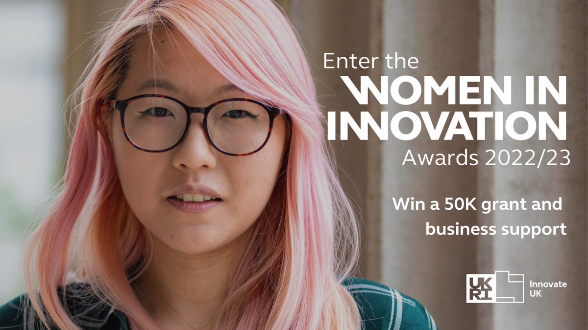 innovateuk's tweet image. The @innovateuk #WomenInInnovation awards are open!

Are you:
🙋‍♀️ A woman innovator?
🙋‍♀️ Solving a key challenge?
🙋‍♀️ Looking for funding &amp;amp; support for your business?

Apply now and win £50K to take your business to the next level, plus 121 coaching: ow.ly/VOPh50Kq0AZ 
@KTNUK