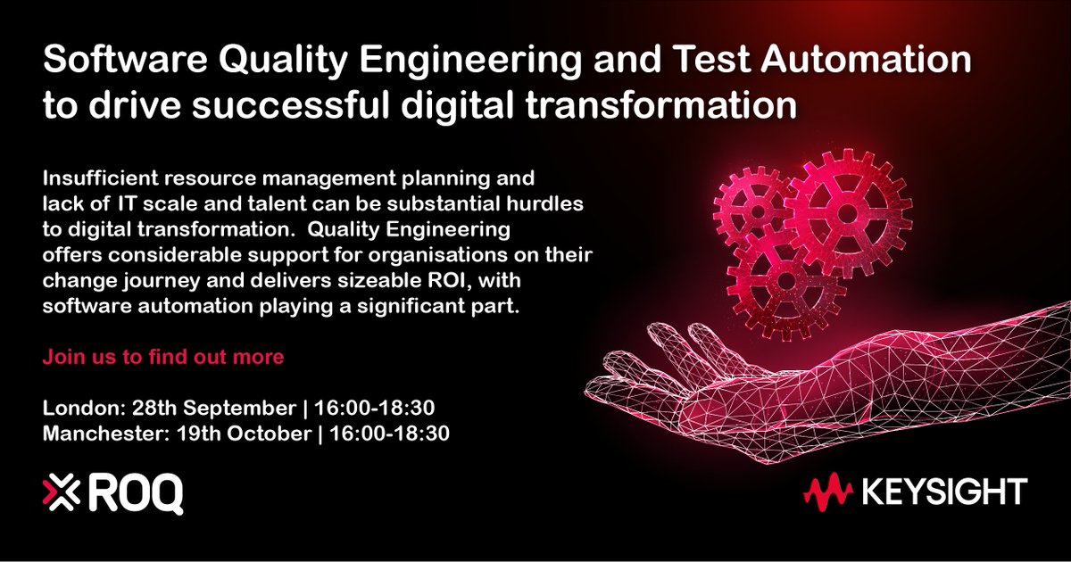 eggplantio's tweet image. This #Keysight and @ROQTALK event is a must for anyone planning #DigitalChange, encountering bottlenecks in integration/upgrade/implementation projects, or wanting to use IT systems to improve productivity, efficiency &amp;amp; CX:bit.ly/3zW9hRY 

#MakingSoftwareWork #automation