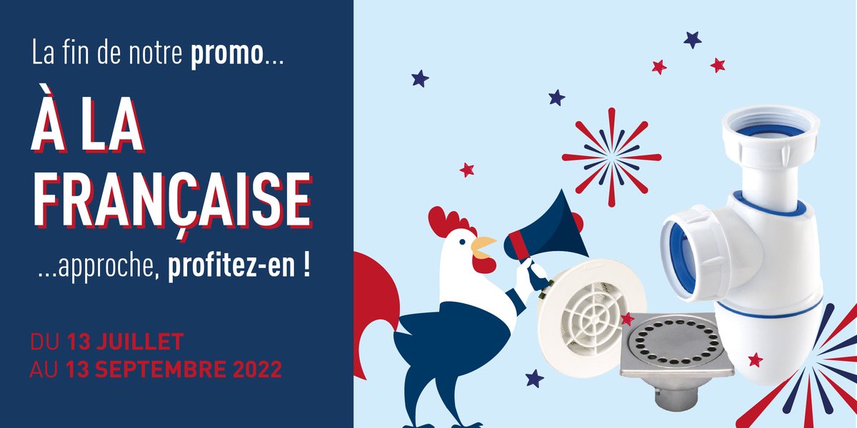 ⏱ Découvrez une sélection d'accessoires sanitaires et de grilles de ventilations fabriquées en France…profitez-en jusqu'au 13 septembre 2022 ! 
📍 Rendez-vous en agence ou sur mypum.fr/promo pour en bénéficier  🏷️
#PUM #promo #produits