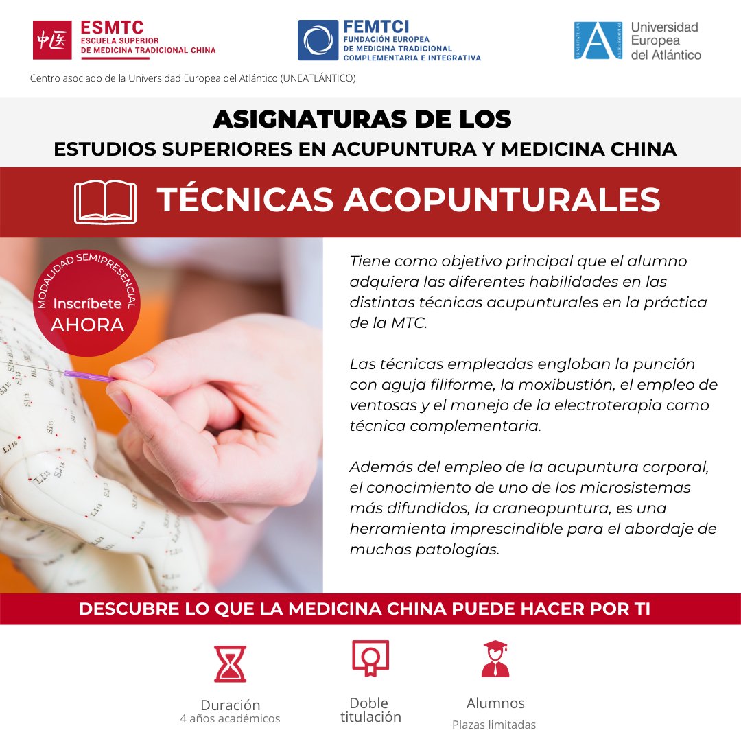 escuelaMTC's tweet photo. 📚Conoce las asignaturas de los Estudios Superiores en Acupuntura y Medicina China.
#TerapiasNaturales #AmalteaCalidad #MTCI #MTC #Medicina #Salud #Terapia #TerapiaNatural #Bienestar #MedicinaChina #Terapeuta #Naturopatía #Fitoterapia #Acupuntura #ESMTC https://t.co/yUoSsKfuti