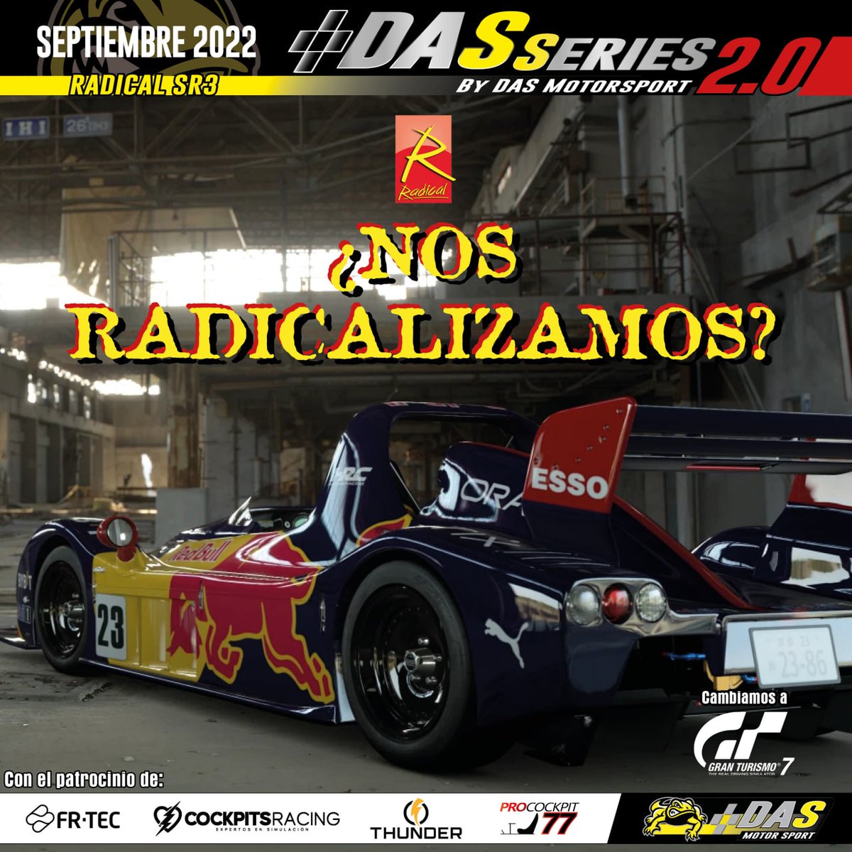 ❤¡Volvemos!❤

⚠️ Nueva serie, serie de Septiembre, y con nada más y nada menos que con el Radical. 

✏️ Ah, y en GT7.

#beDAS

#DASseries