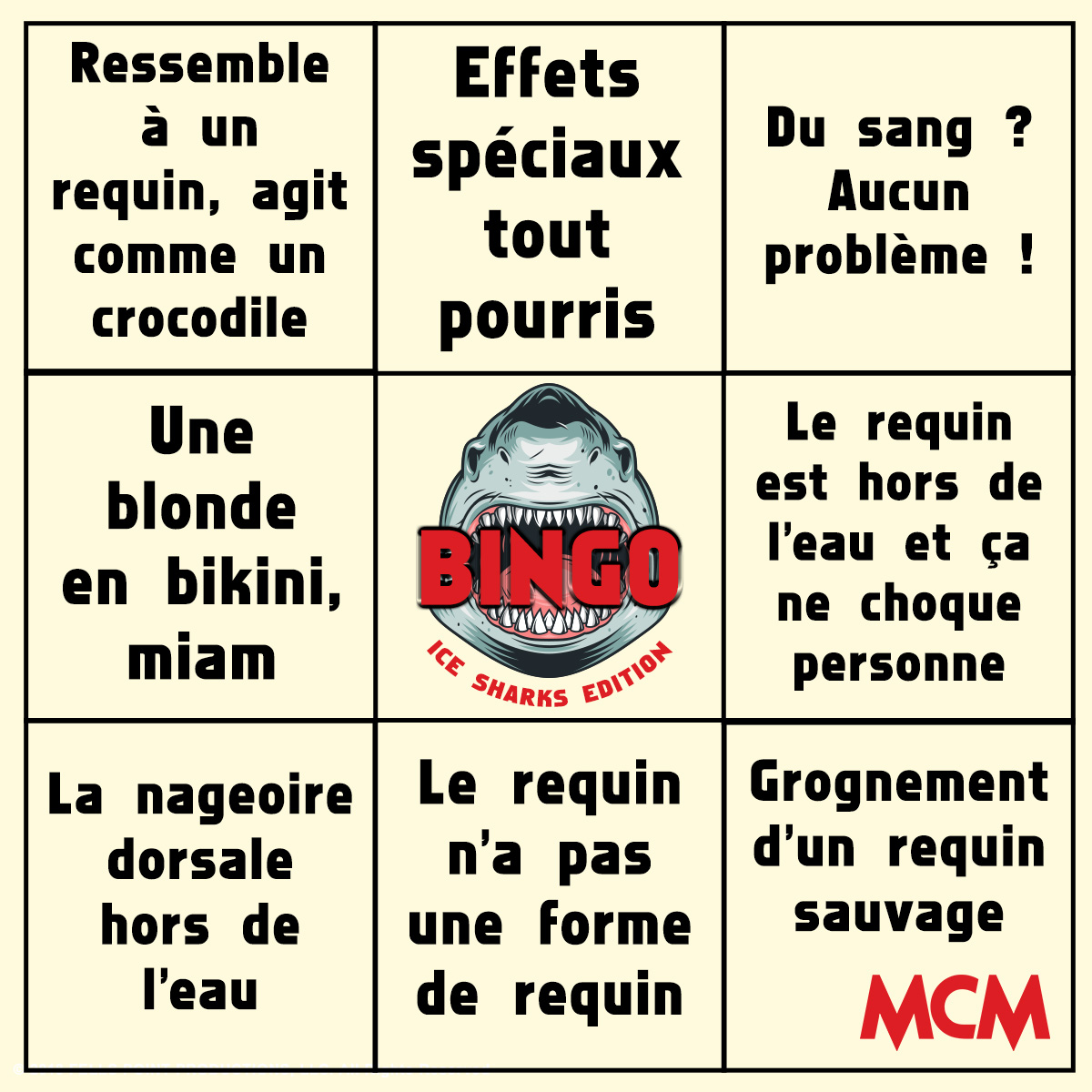 MCM's tweet photo. Parce qu'on sait que vous Γͺtes joueurs, on a voulu pimenter vos soirΓ©es devant MCM ! π¦
Alors, bingo ou pas bingo ce soir Γ 21h ?
#Bingo #IceSharks #MCM #PopCulture https://t.co/RuxXWG44nR