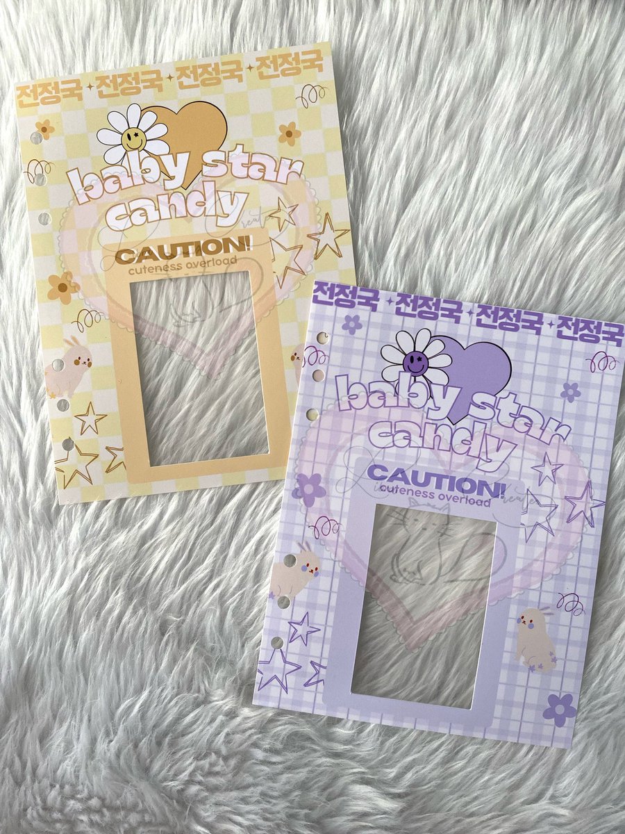 libracreates's tweet photo. ꒰ #designsbylibrac ꒱ | pls help rt ◡̈ ty! 

🪐🐰🔭🌙
baby star candy sowoozoo binder page with pc slot (₱130 each)

ver 1 — yellow 
ver 2 — purple

♡︎ a5 only!
♡︎ limited slots only

DOO: when all slots are taken
DOP: payo or 50% dp is needed

dm to purchase! 🐰 https://t.co/tLr1o0oLGB