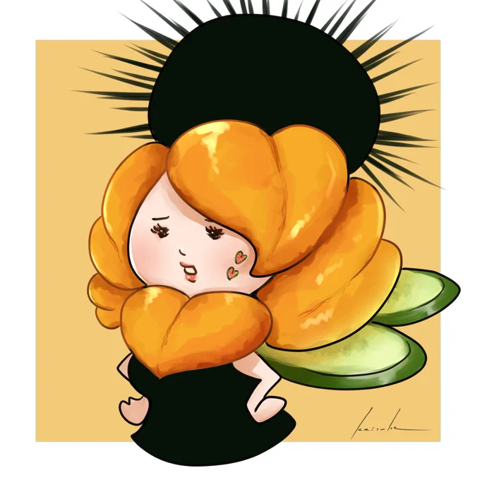 いくら&うに#イラスト #絵描きさんと繋がりたい 