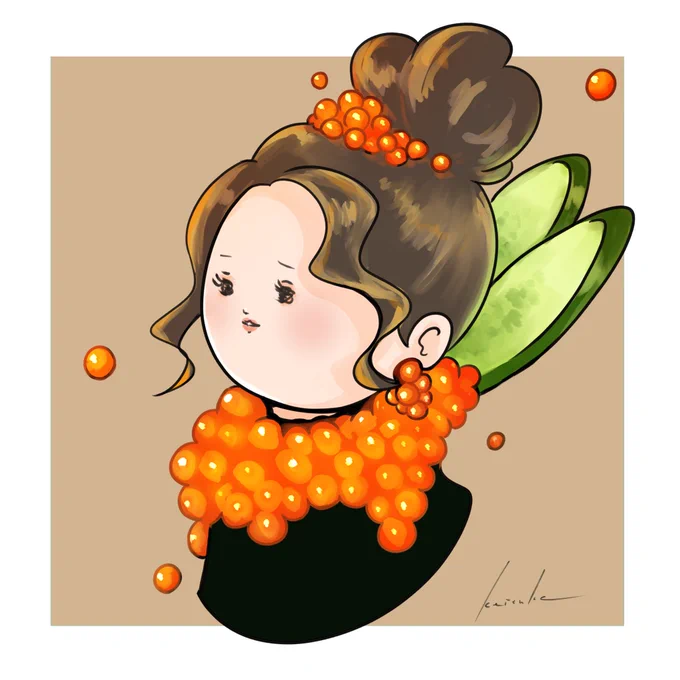 いくら&うに#イラスト #絵描きさんと繋がりたい 