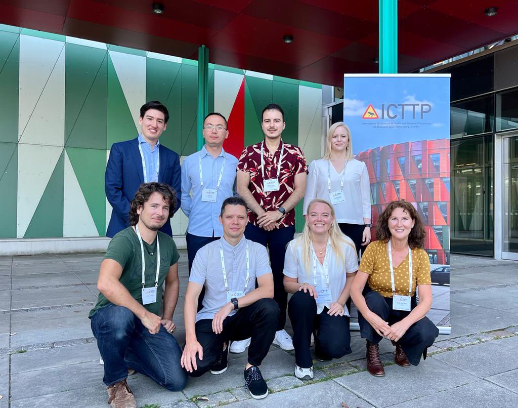 AZgonnikov's tweet photo. Happy to be at #ICTTP at Gothenburg with the amazing Delft traffic psychology squad! Great lineup of presentations, nice weather - I realize now how I missed in-person conferences all this time! https://t.co/P3iNkk4EZ4