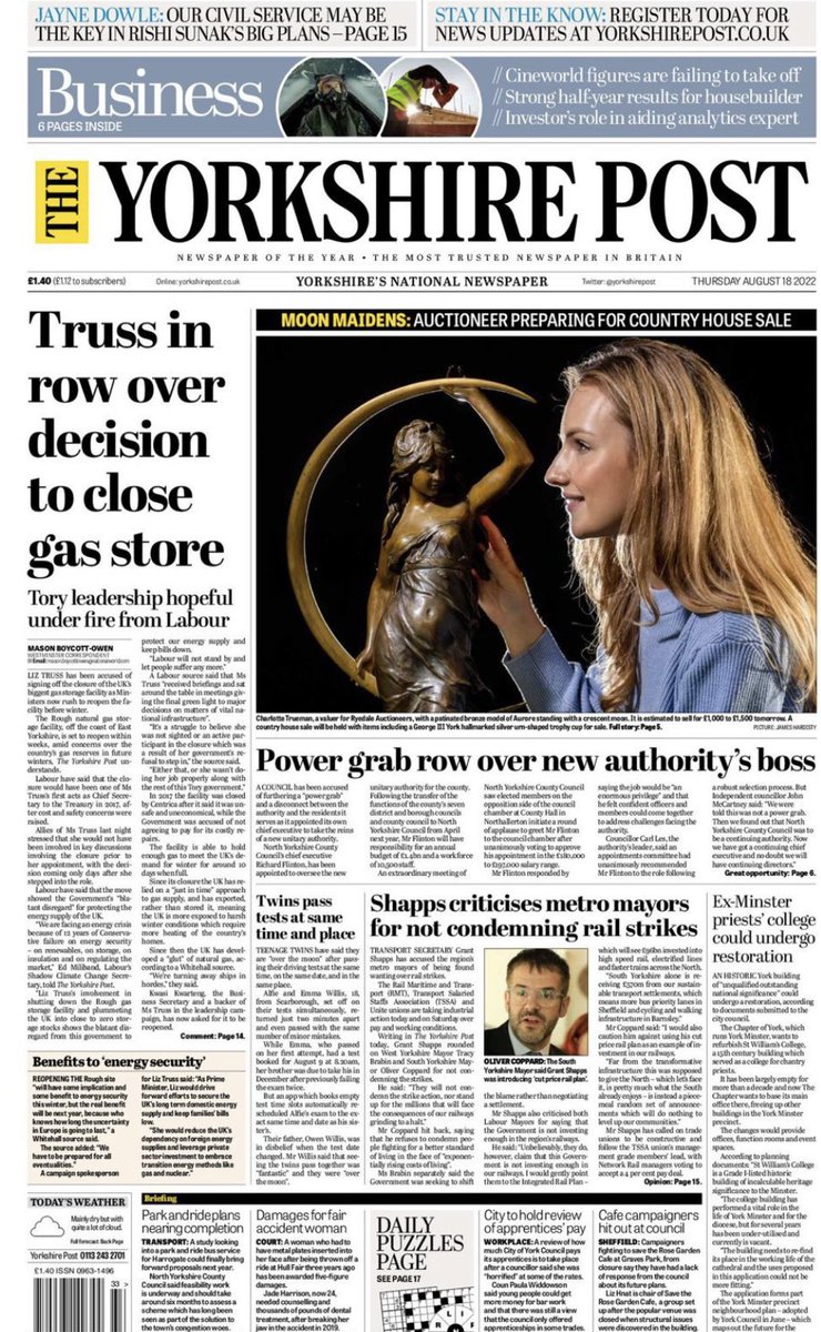MarinaPurkiss's tweet photo. As Chief Secretary to the Treasury in 2017

Truss “gave final green light” to closing down UK’s biggest gas storage

As DEFRA Secretary in 2015

Truss cut £235m from Environment Agency budget leading to “doubled sewage discharge”

Don’t think she’s gonna fix this one for us folks https://t.co/18jK5SMd2z