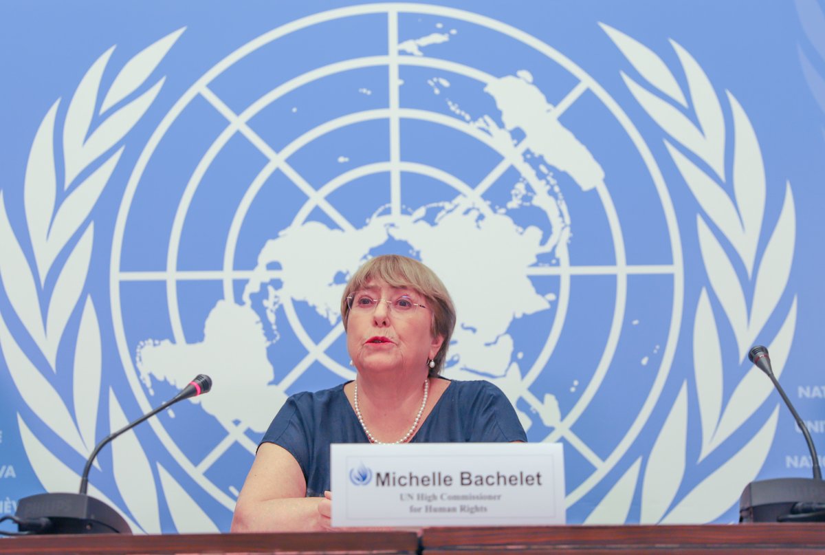 🔹@MBachelet recalls how deeply the world has changed in 4 years: 🔺Profound impact of COVID-19 🔺Climate change 🔺Reverberating shocks of food-fuel-finance crisis following #UkraineWar 🔺 Polarization within & among States 🔺 Protests to #FightRacism 👉 ow.ly/8ZYE50KrRQO