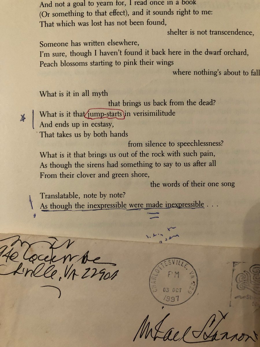 msf92165's tweet photo. "Each August the nightscape inserts itself/another inch in my heart,/Piece and a piece, piecemeal, time's piecework..." Wishing a very Happy Birthday to #MasterPoet, Generous Teacher, Wonderful Human #CharlesWright, Born #OTD August 25, 1935 https://t.co/jc01yjlH4A